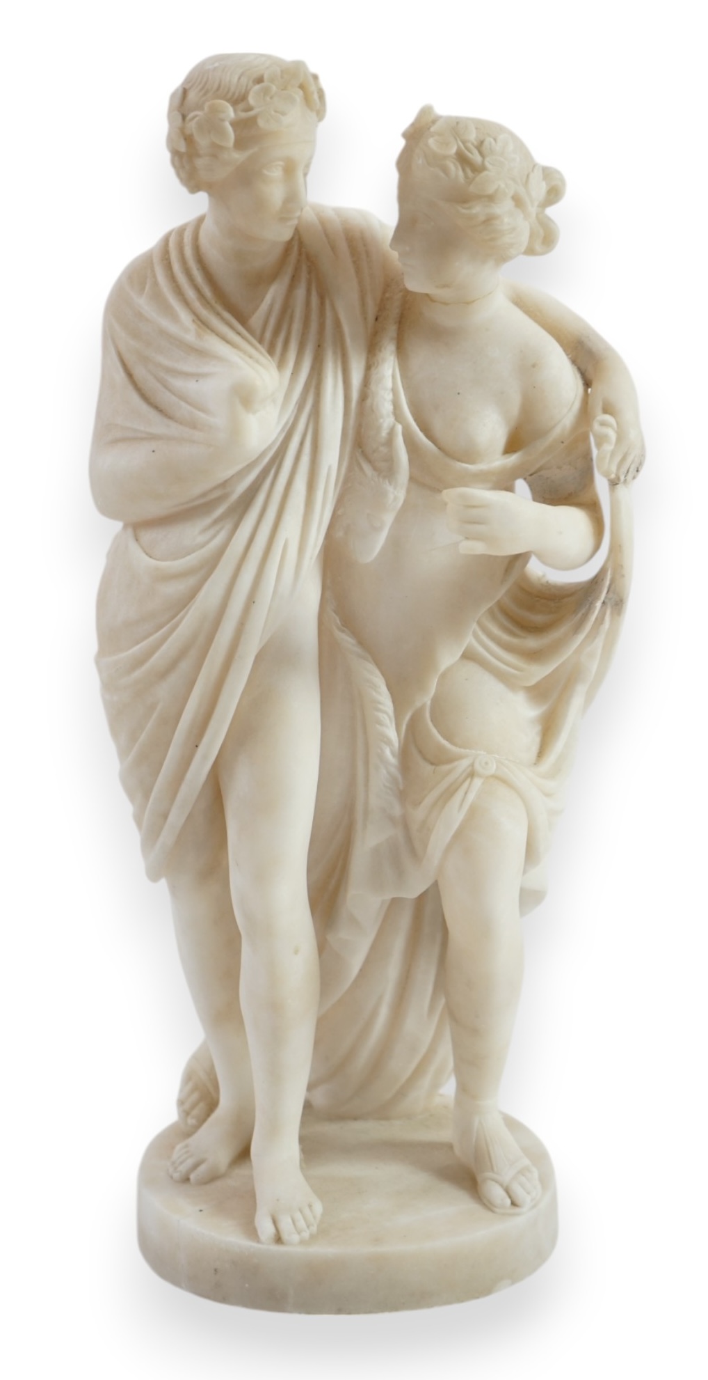 After the antique, an Italian alabaster group of Bacchus and Ariadne